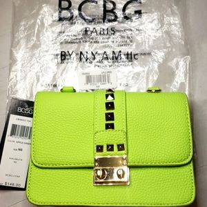 NWT BCBG Paris Neon Green Mini Crossbody Bag